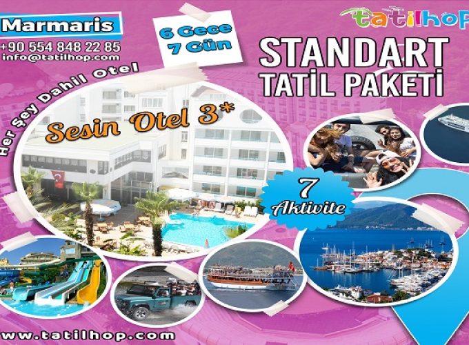 Marmaris Standart Aktiviteli Tatil Paketi (Sesin Otel 3*)
